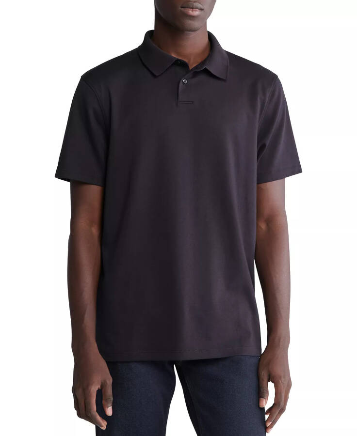 Men's Short Sleeve Supima Cotton Polo Shirt Black Beauty - 1