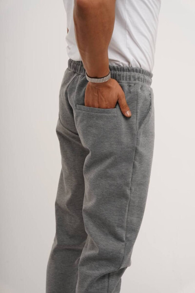 Men's Side Pocket Elastic Waist Drawstring Double Leg Relaxed Fit Jogger Pants - 13