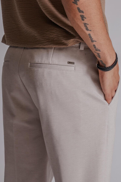 Men's Side Pocket Regular Waist Slim Fit Chino Pants Beige - 23