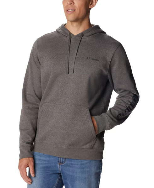 Men's Sleeve Logo Trek Hoodie Charcoal Heather - 1