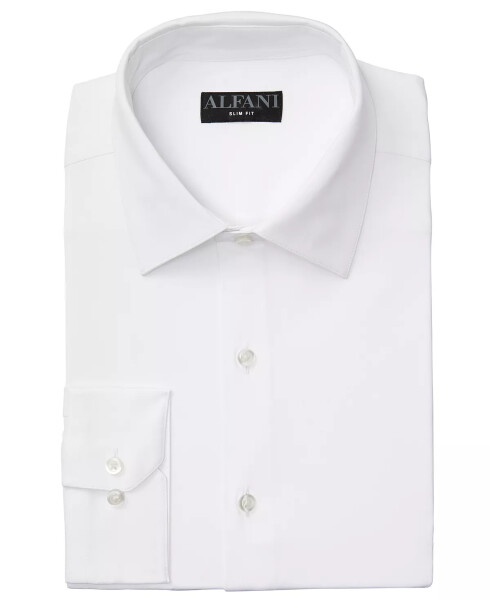 Men's Slim Fit 4-Way Stretch Dress Shirt, Created for Modazone White - 1