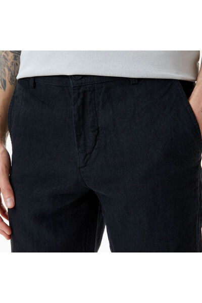 Men's Slim Fit Chino Black Pants - 16