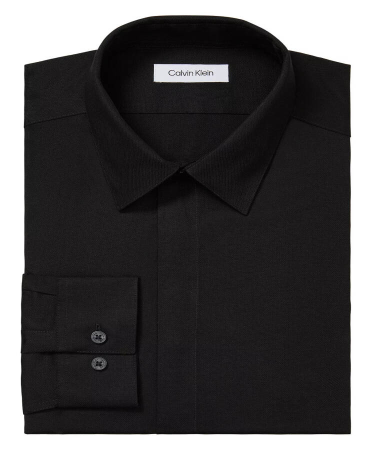 Men's Slim-Fit Dress Shirt BLACK - 3