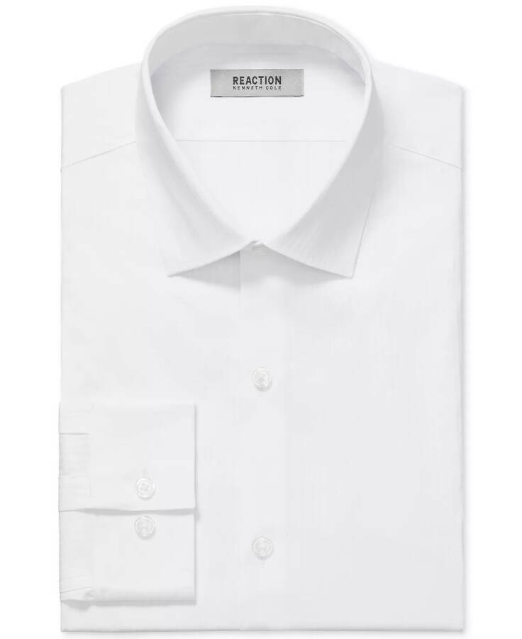 Men's Slim-Fit Flex Stretch Dress Shirt White - 3