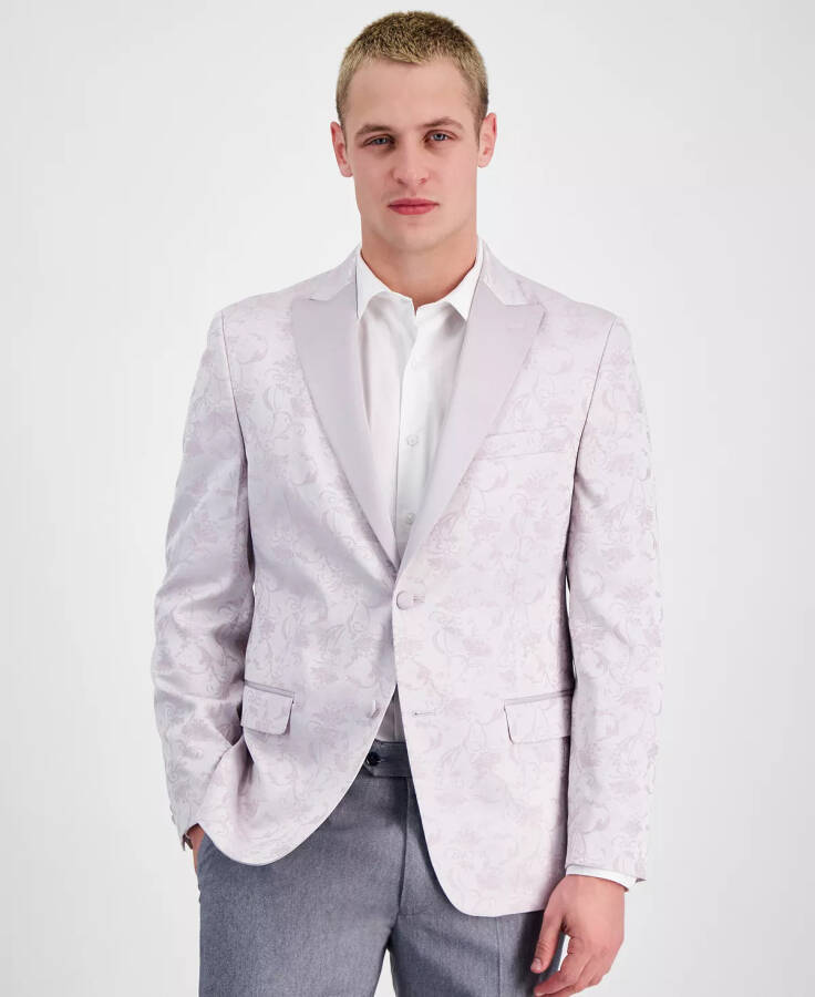 Men's Slim-Fit Floral Evening Jacket, Created for Modazone Pink - 1