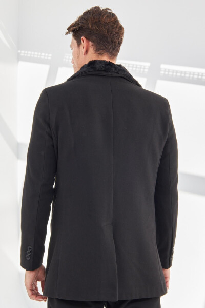 Men's Slim Fit Long Cashmere Coat - 3