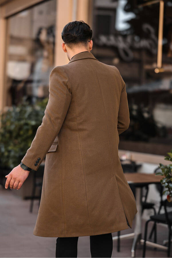 Men's Slim-Fit Long Wool Cashmere Coat - 6