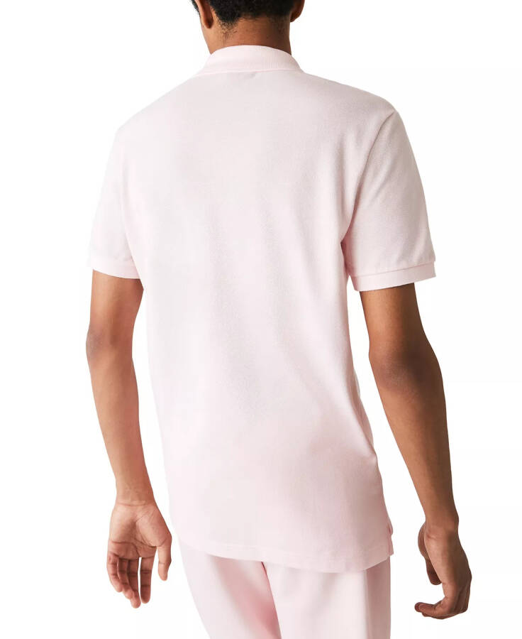 Men's Slim Fit Short Sleeve Ribbed Polo Shirt Flamingo - 2