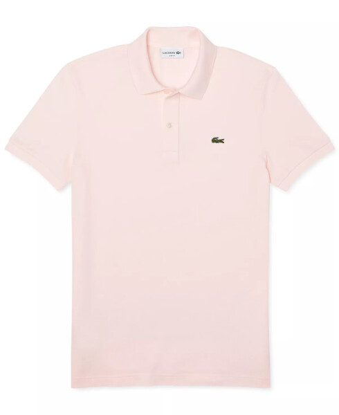 Men's Slim Fit Short Sleeve Ribbed Polo Shirt Flamingo - 4