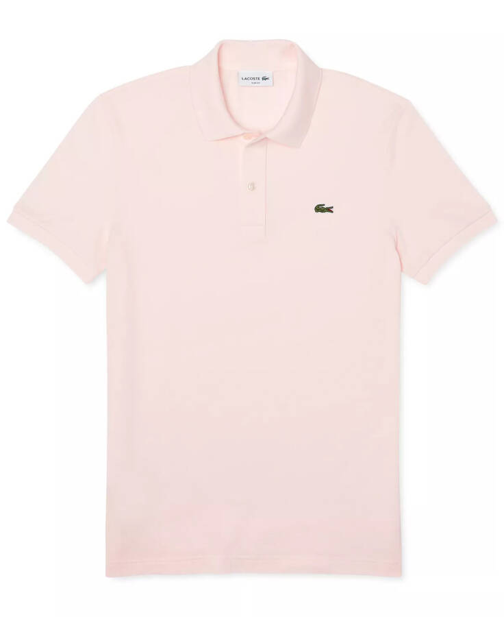 Men's Slim Fit Short Sleeve Ribbed Polo Shirt Flamingo - 4