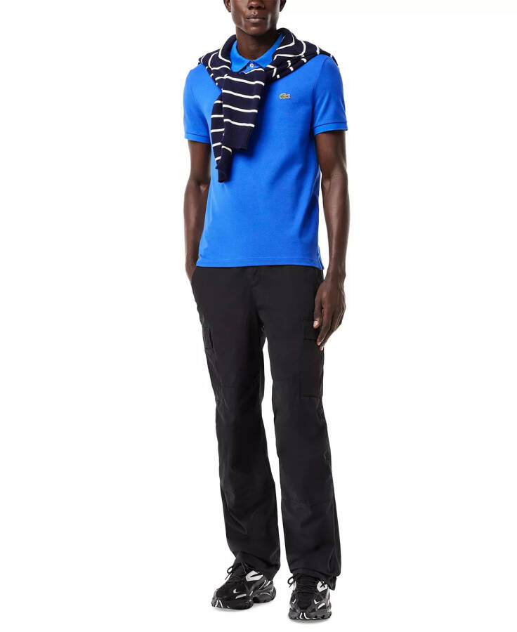 Men's Slim Fit Short Sleeve Ribbed Polo Shirt Ixw Ladique - 4