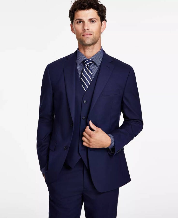 Men's Slim-Fit Stretch Solid Suit Jacket, Created for Modazone Navy - 1