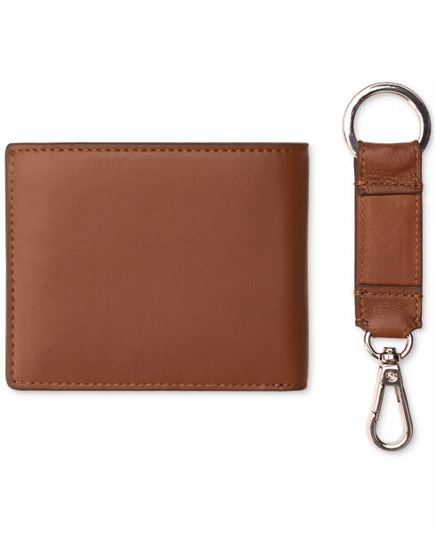 Men's Slim Leather Billfold with Key Fob Tan - 4