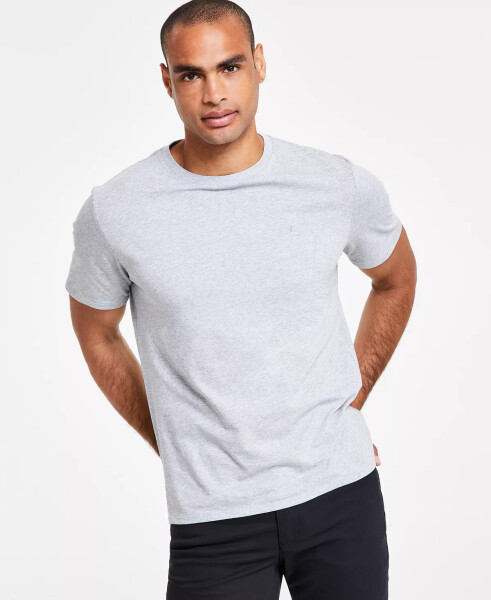 Men's Smooth Cotton Solid Crewneck T-Shirt Heroic Grey Heather - 1