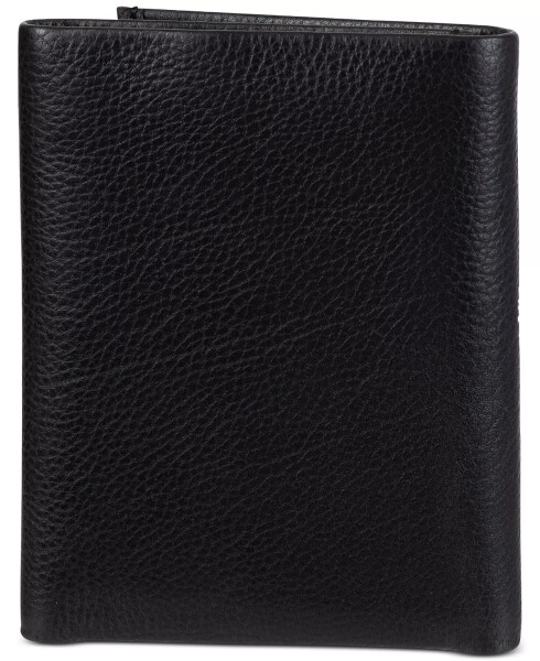 Men's Soft Milled Trifold Wallet Black - 2