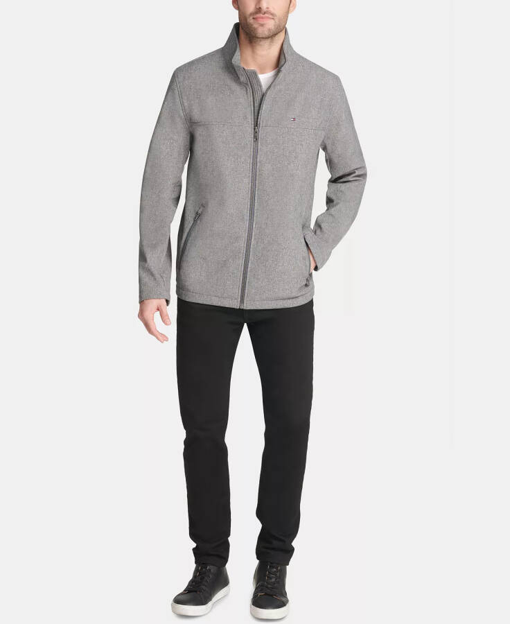 Men's Soft-Shell Classic Zip-Front Jacket Heather Gray - 10