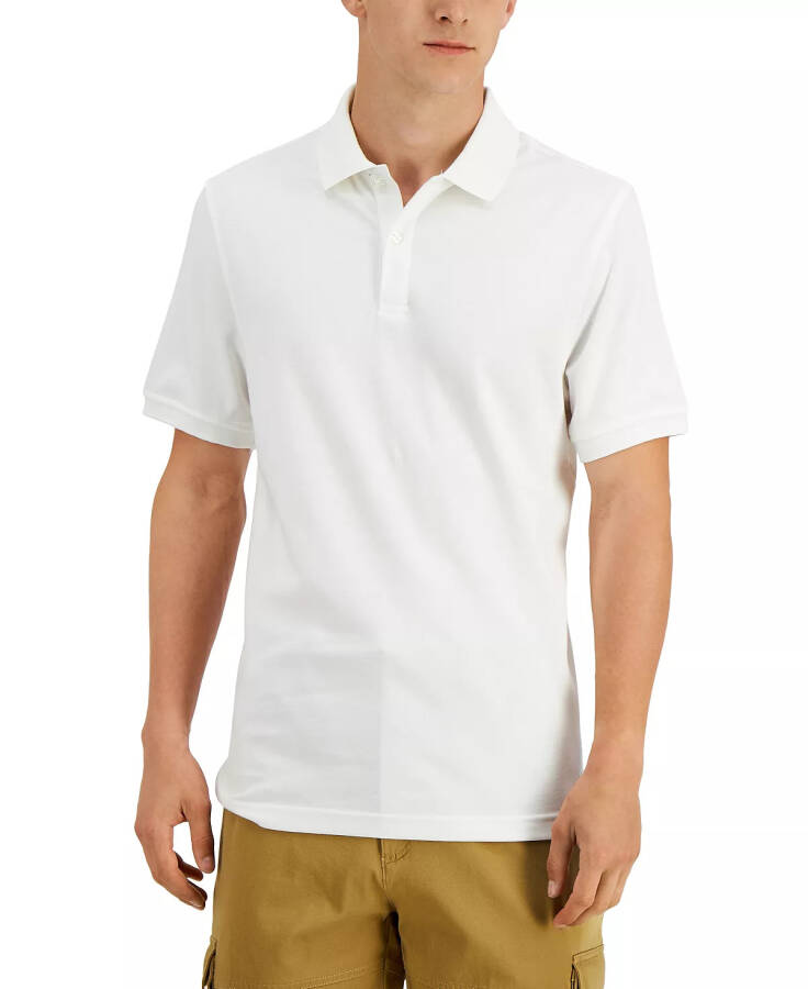 Men's Soft Touch Interlock Polo, Created for Modazone Bright White - 1