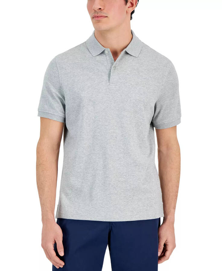 Men's Soft Touch Interlock Polo, Created for Modazone Light Grey Heather - 1