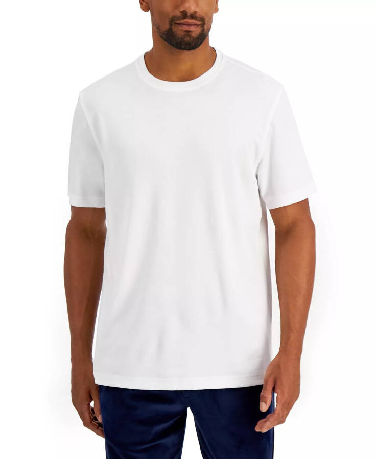 Men's Solid Supima Blend Crewneck T-Shirt, Created for Modazone White Pure - 1