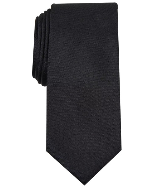 Men's Solid Texture Slim Tie, Created for Modazone Black - 1