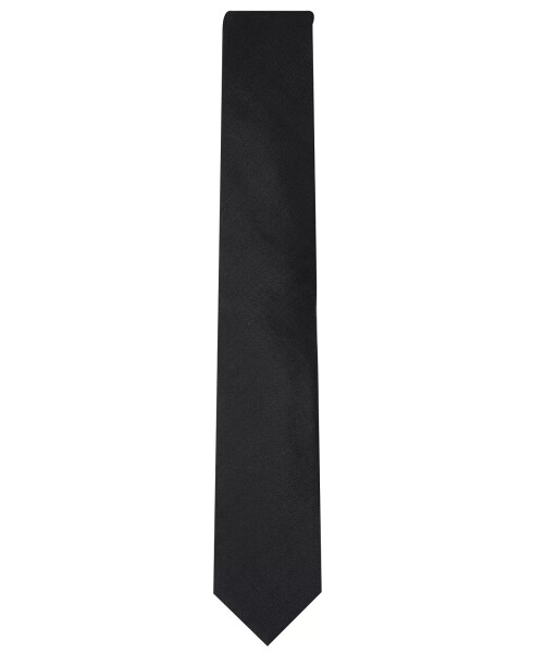 Men's Solid Texture Slim Tie, Created for Modazone Black - 2