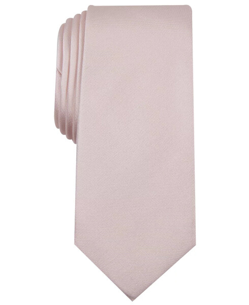 Men's Solid Texture Slim Tie, Created for Modazone Blush - 1