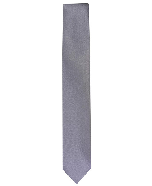 Men's Solid Texture Slim Tie, Created for Modazone Charcoal - 2