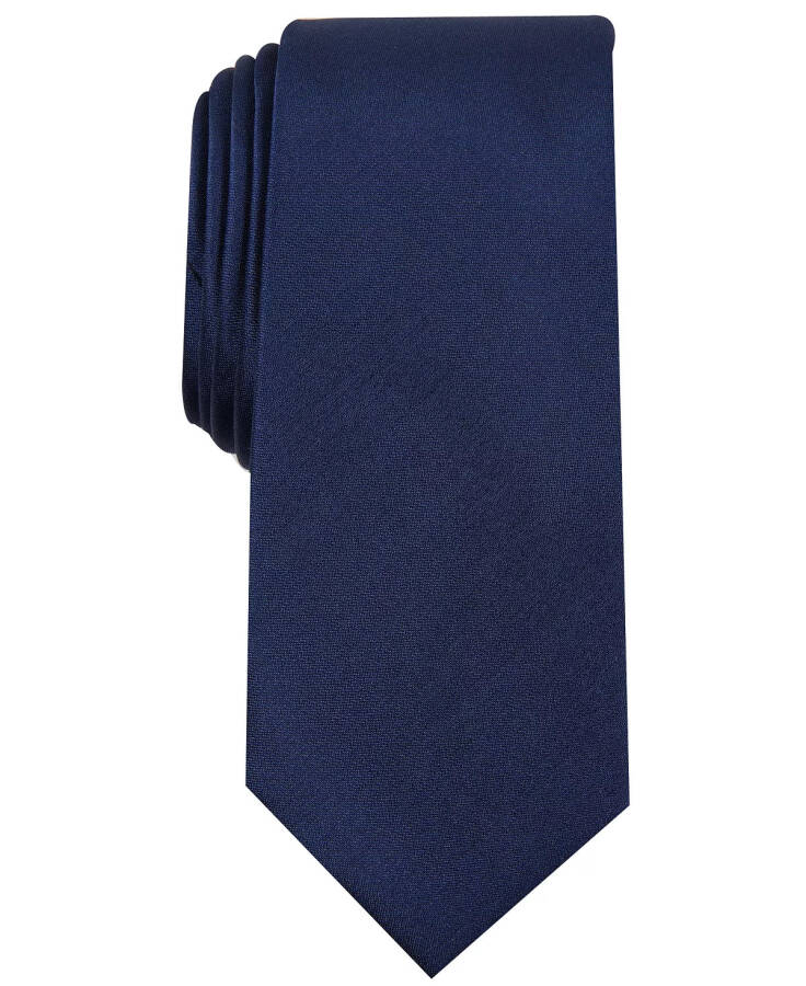 Men's Solid Texture Slim Tie, Created for Modazone Dark Purple - 1