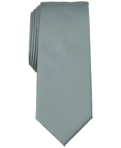 Men's Solid Texture Slim Tie, Created for Modazone Lt Green - 1