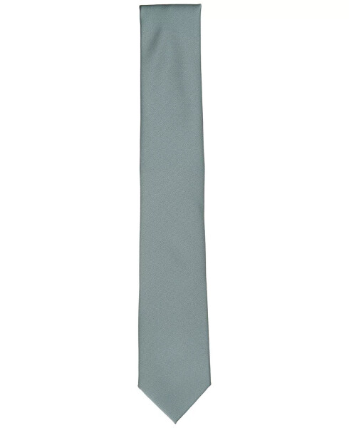 Men's Solid Texture Slim Tie, Created for Modazone Lt Green - 2