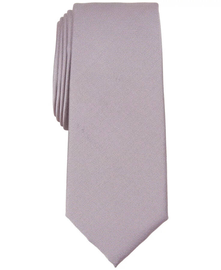 Men's Solid Texture Slim Tie, Created for Modazone Lt Pink - 1