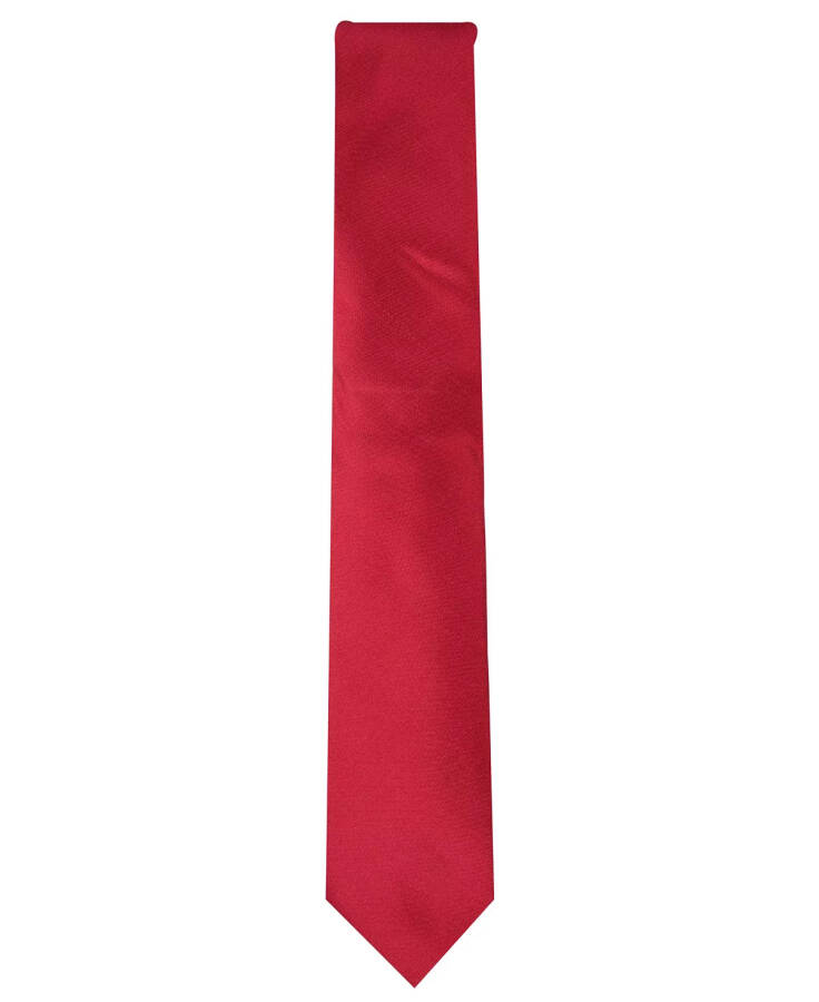 Men's Solid Texture Slim Tie, Created for Modazone Red - 2