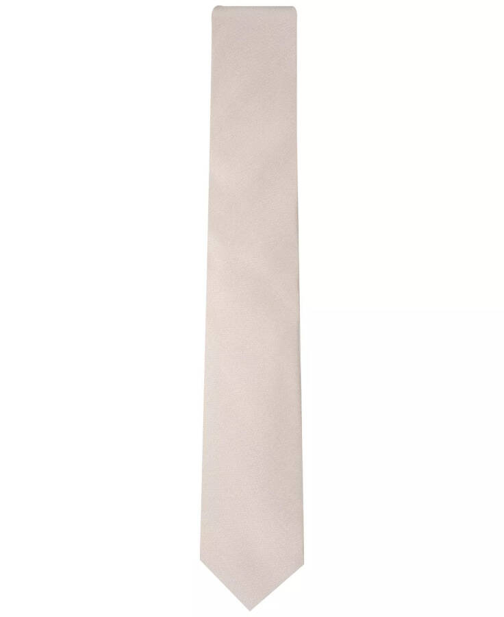 Men's Solid Texture Slim Tie, Created for Modazone Taupe - 2