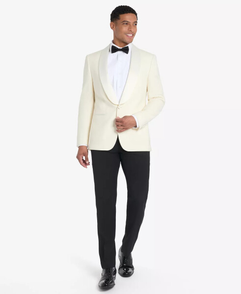 Men's Solid White Sport Coat - 5