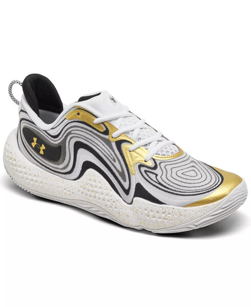 Men's Spawn 6 Basketball Sneakers from Finish Line White, Gold - 1