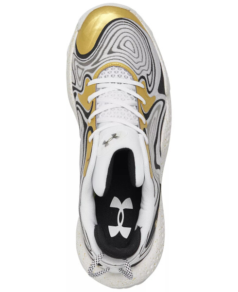 Men's Spawn 6 Basketball Sneakers from Finish Line White, Gold - 5