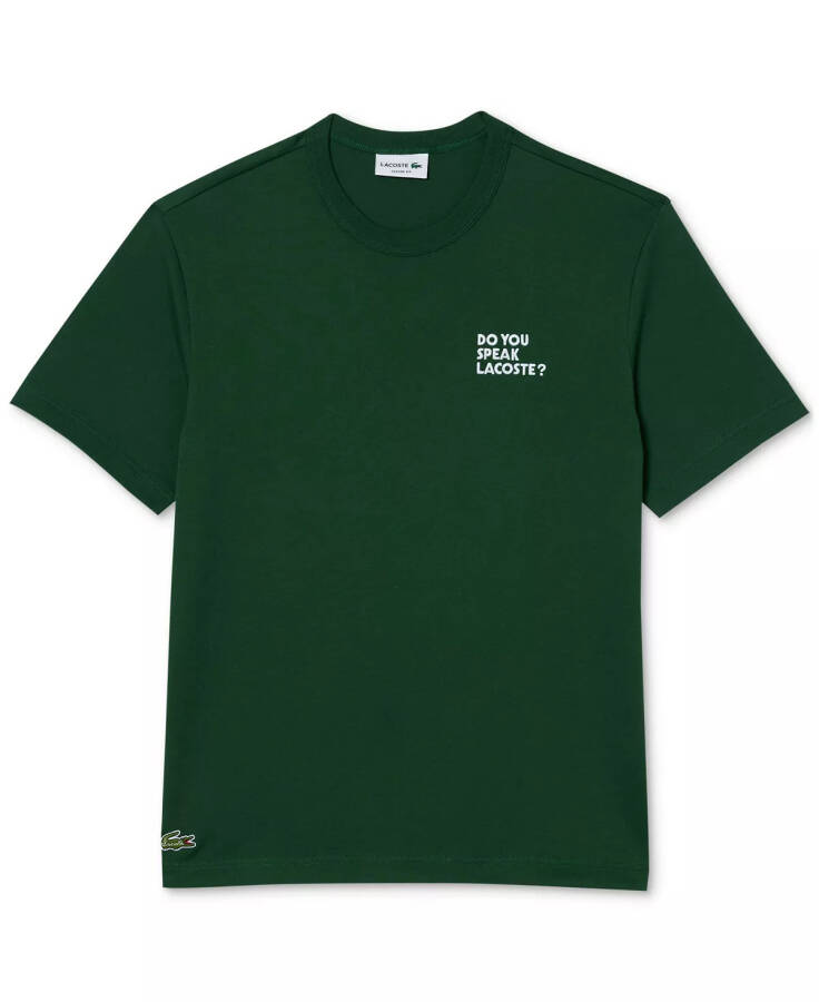 Men's Speak Lacoste Short Sleeve Crewneck T-Shirt 132 Vert - 1