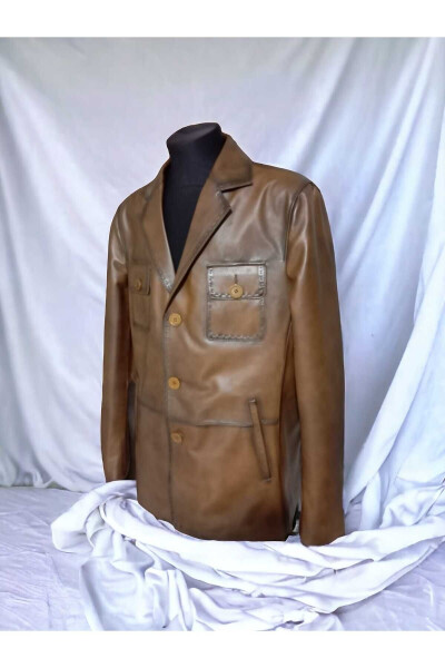 Men's Sport Blazer Leather Jacket - 4