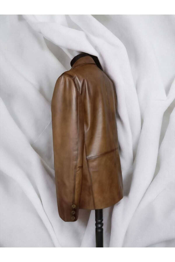 Men's Sport Blazer Leather Jacket - 5