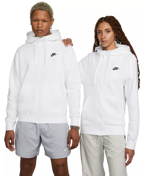 Men's Sportswear Club Fleece Full-Zip Hoodie White - 3