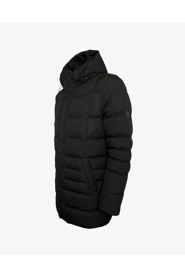 Men's sporty hooded long coat - 3