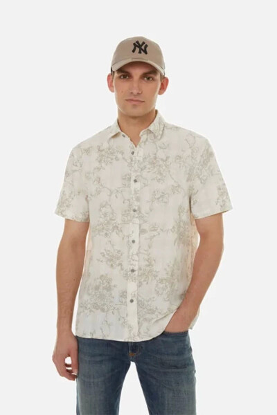 Men's Ss Collin Overpri Beige Shirt - 5