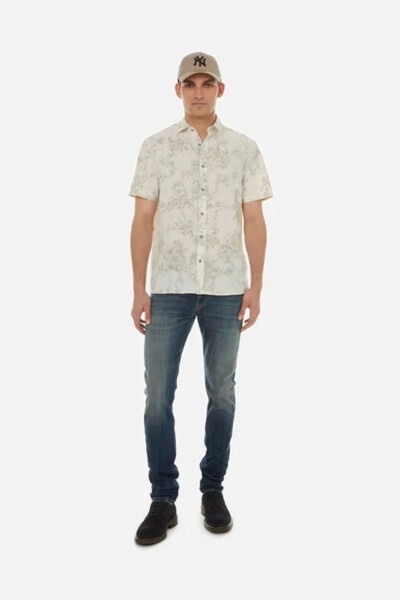 Men's Ss Collin Overpri Beige Shirt - 6