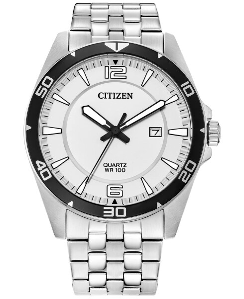 Men's Stainless Steel Bracelet Watch 42mm Silver-tone - 1