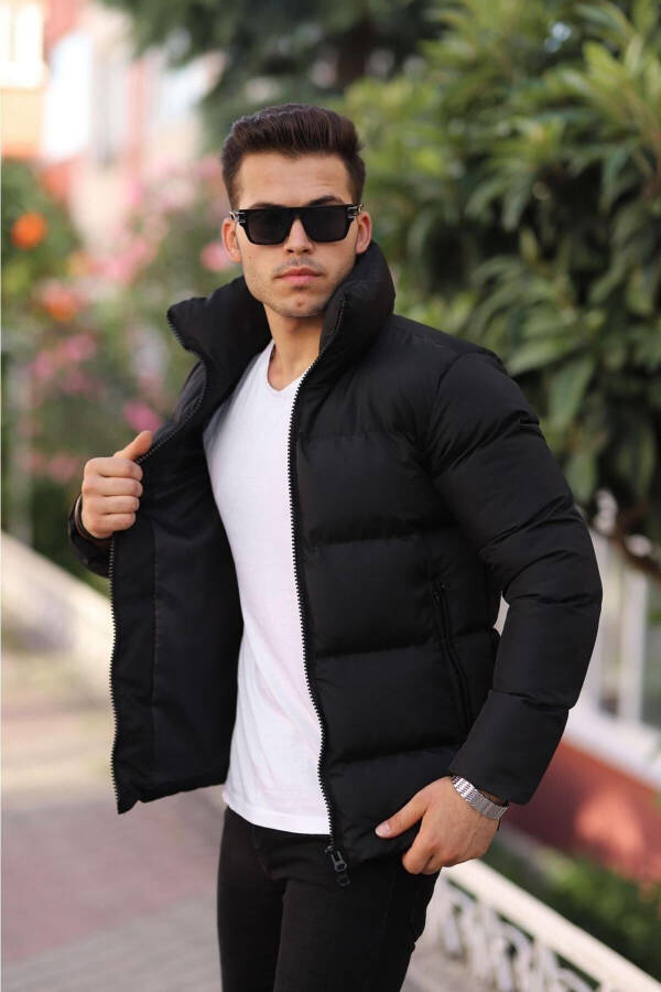 Men's Stand Collar Down Jacket Winter Coat Waterproof - 9