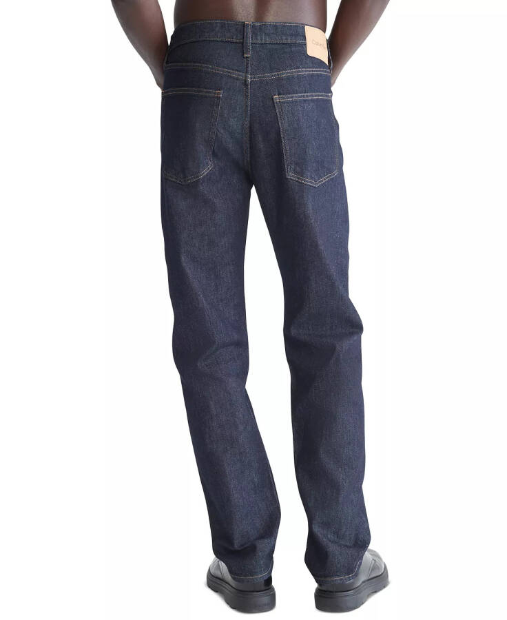 Men's Standard Straight-Fit Stretch Jeans Blue Rinse - 2