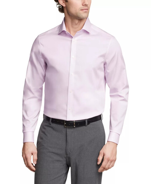 Men's Steel Plus Regular Fit Modern Pin Cord Dress Shirt Pink Lavender - 1