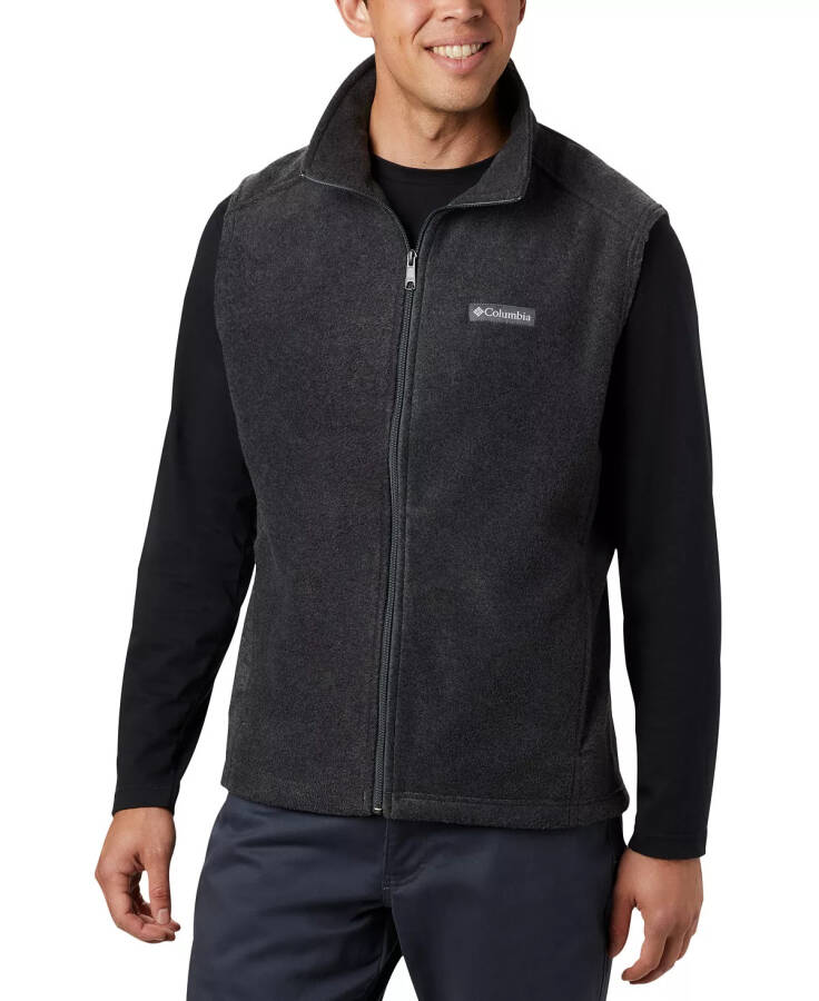 Men's Steens Mountain Fleece Vest Charcoal Heather - 1