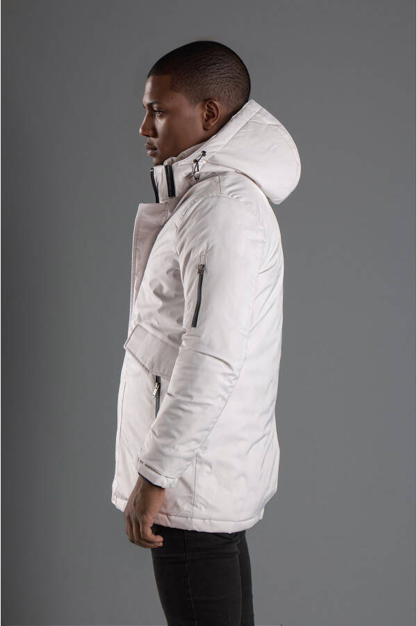 Men's Stone Hooded Puffer Jacket 5615 - 4