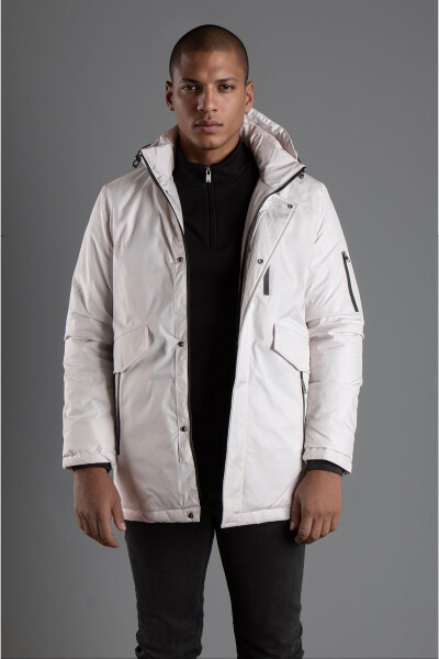 Men's Stone Hooded Puffer Jacket 5615 - 5